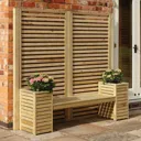 Rowlinson Garden Creations Seat Set 1830 x 2010 x 670mm  Natural Timber Finish