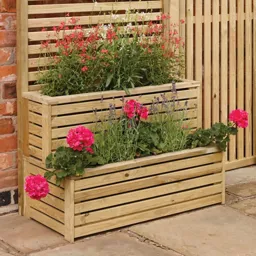 Rowlinson Garden Creations Tier Planter 600 x 900 x 450mm  Natural Timber Finish