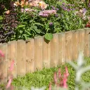 Rowlinson Border Fence 6" x 1.2mtr (12" inc spikes) Natural Timber (4 Pack)