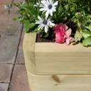 Rowlinson Marberry Patio Planter 300 x 1500 x 300mm  Natural Timber