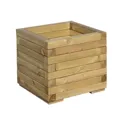 Rowlinson Square Patio Planter 370 x 400 x 400mm  Natural Timber