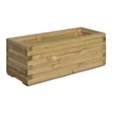 Rowlinson Rectangular Patio Planter 370 x 945 x 400mm  Natural Timber