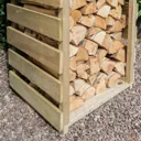 Rowlinson Narrow Log Store 1560 x 620 x 560mm  Natural Timber Finish