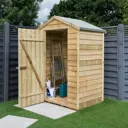 Rowlinson Overlap Shed 4x3  Natural Timber Finish