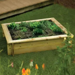 Rowlinson Raised Bed/Sandpit 240 x 1200 x 1200mm  Natural Timber