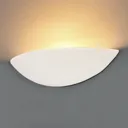 Pale plaster wall light, paintable