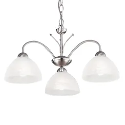 Milanese silver pendant lamp, 3-bulb
