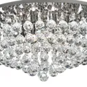 Hanna ceiling chrome glass crystal globes 35 cm