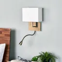 Attractive DARIO wall light with LED reading lamp