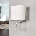 Nina wall light with a fabric lampshade