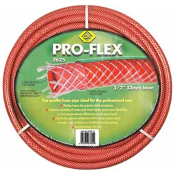 CK Pro Flex Garden Hose Pipe - 1/2" / 12.5mm, 50m, Red