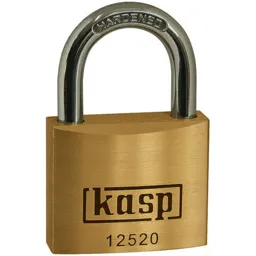 Kasp 125 Series Premium Brass Padlock Keyed Alike - 20mm, Standard, 25201
