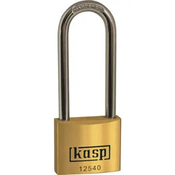 Kasp 125 Series Premium Brass Padlock Keyed Alike - 40mm, Extra Long, 25401