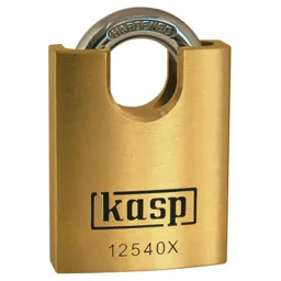 Kasp 125 Series Premium Brass Padlock Closed Shackle - 40mm, Standard