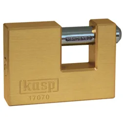 Kasp 170 Series Brass Shutter Padlock - 70mm, Standard