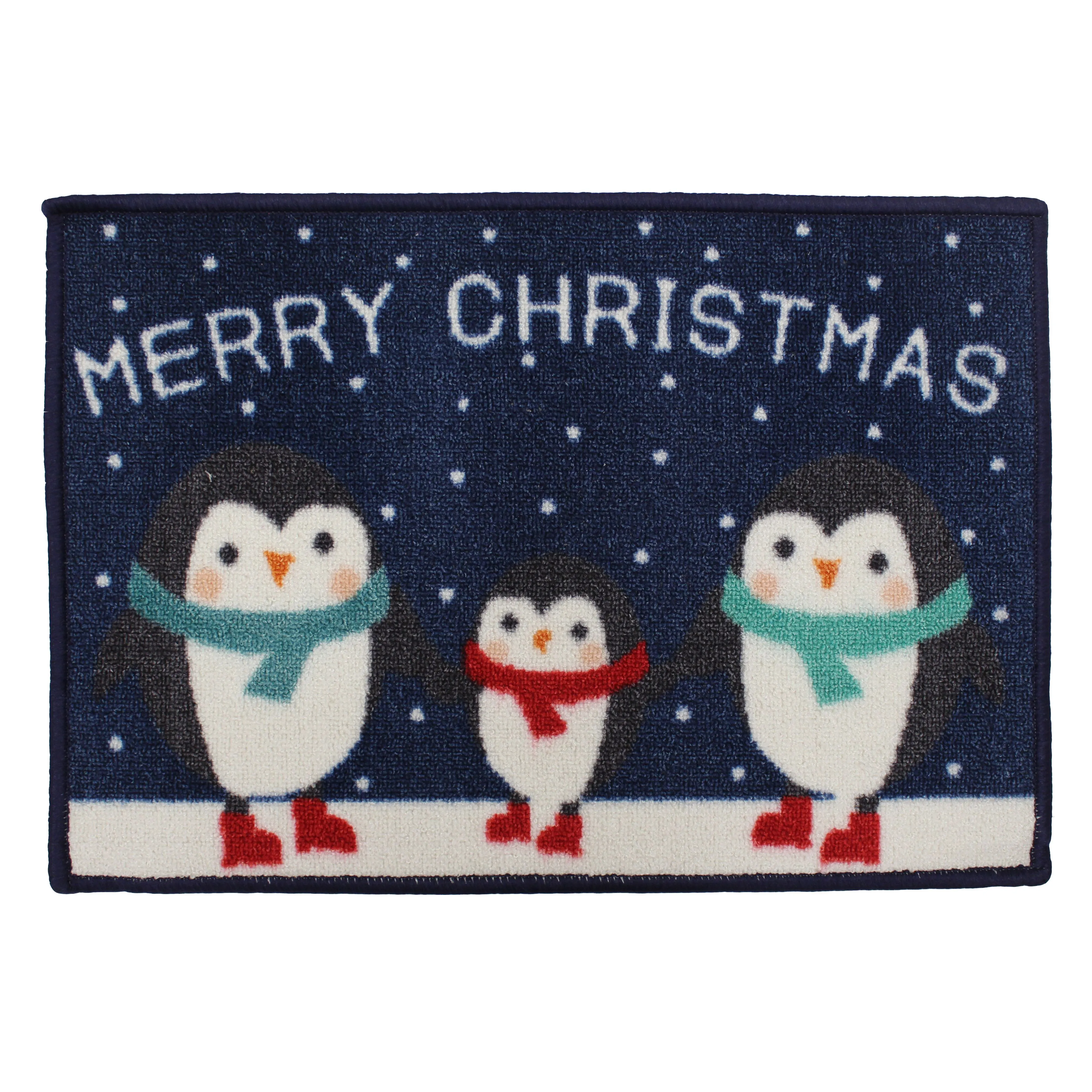 Primeur Christmas Penguin Multicolour Mat (L)0.57m (W)0.4m