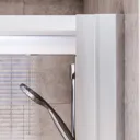 Aqualux Edge 8 Clear glass 1 panel Sliding Shower Door (W)1400mm