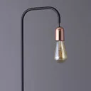Colours Detroit Black & copper Incandescent Floor lamp
