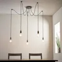 Antique brass effect Brushed Steel Pendant set