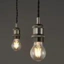 Antique brass effect Brushed Steel Pendant set