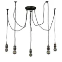 Antique brass effect Brushed Steel Pendant set