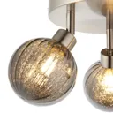 Jola Nickel effect Mains-powered 3 lamp Spotlight