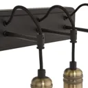 Hixley Black & brass Wired Wall light