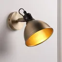 Acrobat Gold, brass & black Wired Wall light