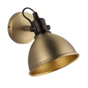 Acrobat Gold, brass & black Wired Wall light