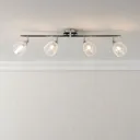 Vermont Chrome effect Mains-powered 4 lamp Spotlight bar