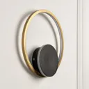 Caro Satin Gold effect Wired Wall light