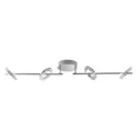 Symi Chrome effect Mains-powered 4 lamp Spotlight bar