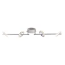 Symi Chrome effect Mains-powered 4 lamp Spotlight bar