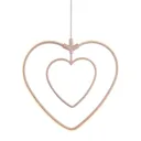 Heart Matt Pink Pendant ceiling light, (Dia)310mm