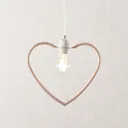 Heart Matt Pink Pendant ceiling light, (Dia)295mm