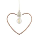 Heart Matt Pink Pendant ceiling light, (Dia)295mm