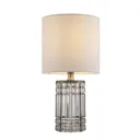 Nixie Glass Smoked grey Square Table lamp
