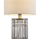 Nixie Glass Smoked grey Square Table lamp