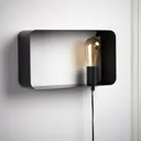 Freddie Box Matt Black Plug-in Wall light