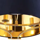 Eternal Matt Navy Gold effect 3 Lamp Light pendant, (Dia)430mm