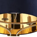 Eternal Matt Navy Gold effect 3 Lamp Light pendant, (Dia)430mm