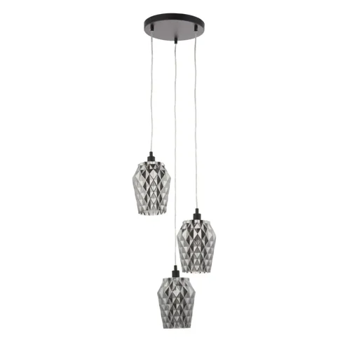 Fragment Cluster Matt Black 3 Lamp Ceiling light