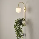 Dasha Gloss Brass effect Plug-in Wall light
