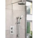 Bristan Prism Thermostatic Fixed Shower Head with Adjustable Riser - PRISM SHWR PK2