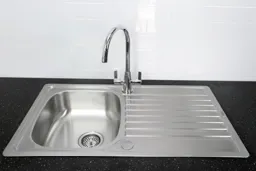 Bristan Inox Kitchen Sink 1 Bowl & Echo Easyfit Kitchen Mixer Tap Chrome