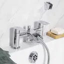 Bristan Invigor 2 lever Chrome Chrome effect Contemporary Bath Shower mixer Tap
