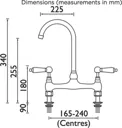 Bristan Renaissance Deck Sink Mixer Brushed Nickel - RS DSM BN