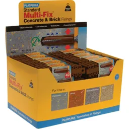 Plasplugs Heavy Duty Multifix Concrete and Brick Fixings - Pack of 2000