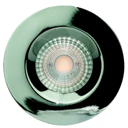 Luceco Chrome effect Non-adjustable Fire-rated Downlight IP20
