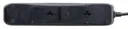 Masterplug Black 4 socket Extension lead with USB, 1m